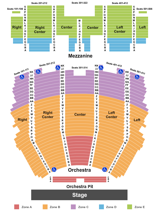 Centennial Hall Wicked Seating Chart